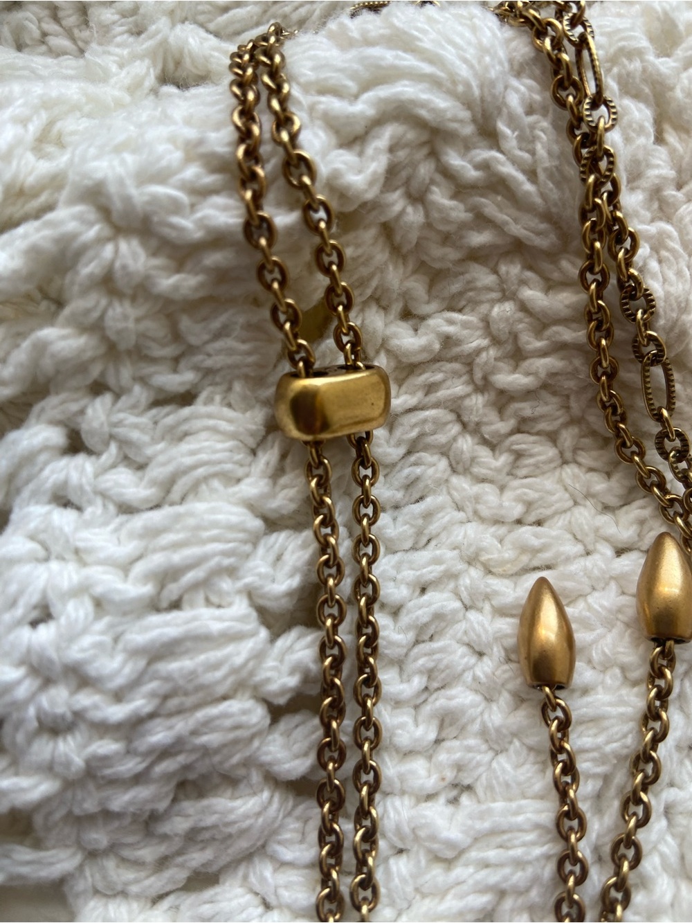 Kendra Scott Gold Teal Blue Crystal Long Adjustable Statement Necklace - Picture 5 of 6
